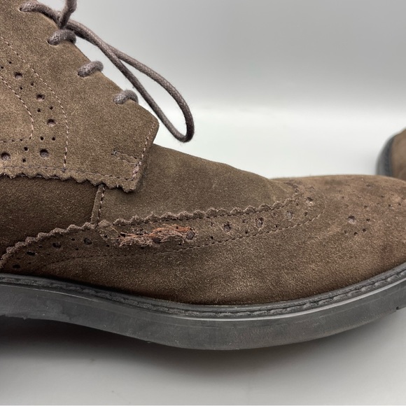 Antonio Bossi Oxfords Men’s Size 8.5 US/ 42 EU Brown Suede Leather (Damaged) - Picture 7 of 15